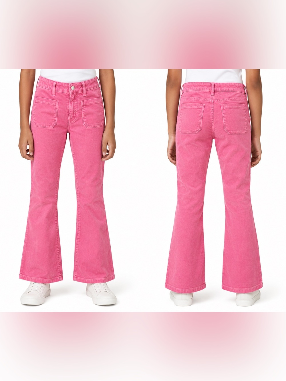 GAP Kids Girls Size 12 ’70s Flare High Rise Corduroy Pants – Rosetta Pink
